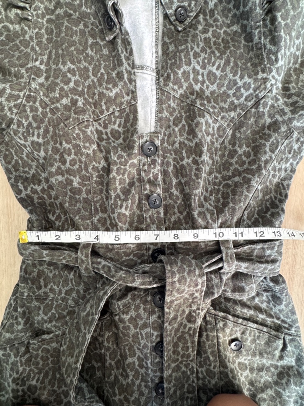 Marissa Webb MERA LEOPARD PRINT CANVAS MINI DRESS sz 8 - Picture 5 of 10